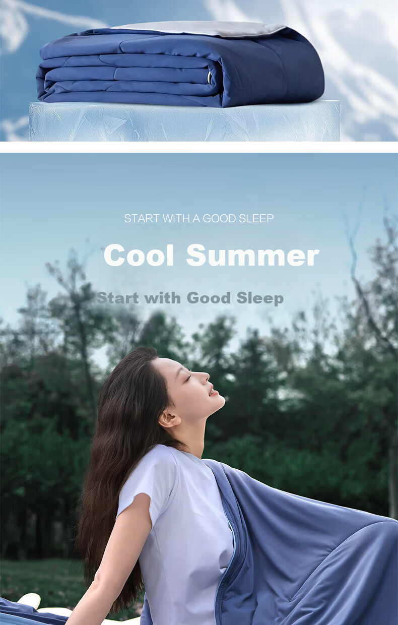 Jingyan Summer Cooling Quilt Air Conditioning Blanket Ice Silk Cooling Summer Single Double Thin Quilt Core Class A Suitable for Sleeping Naked 1.5x2m 2