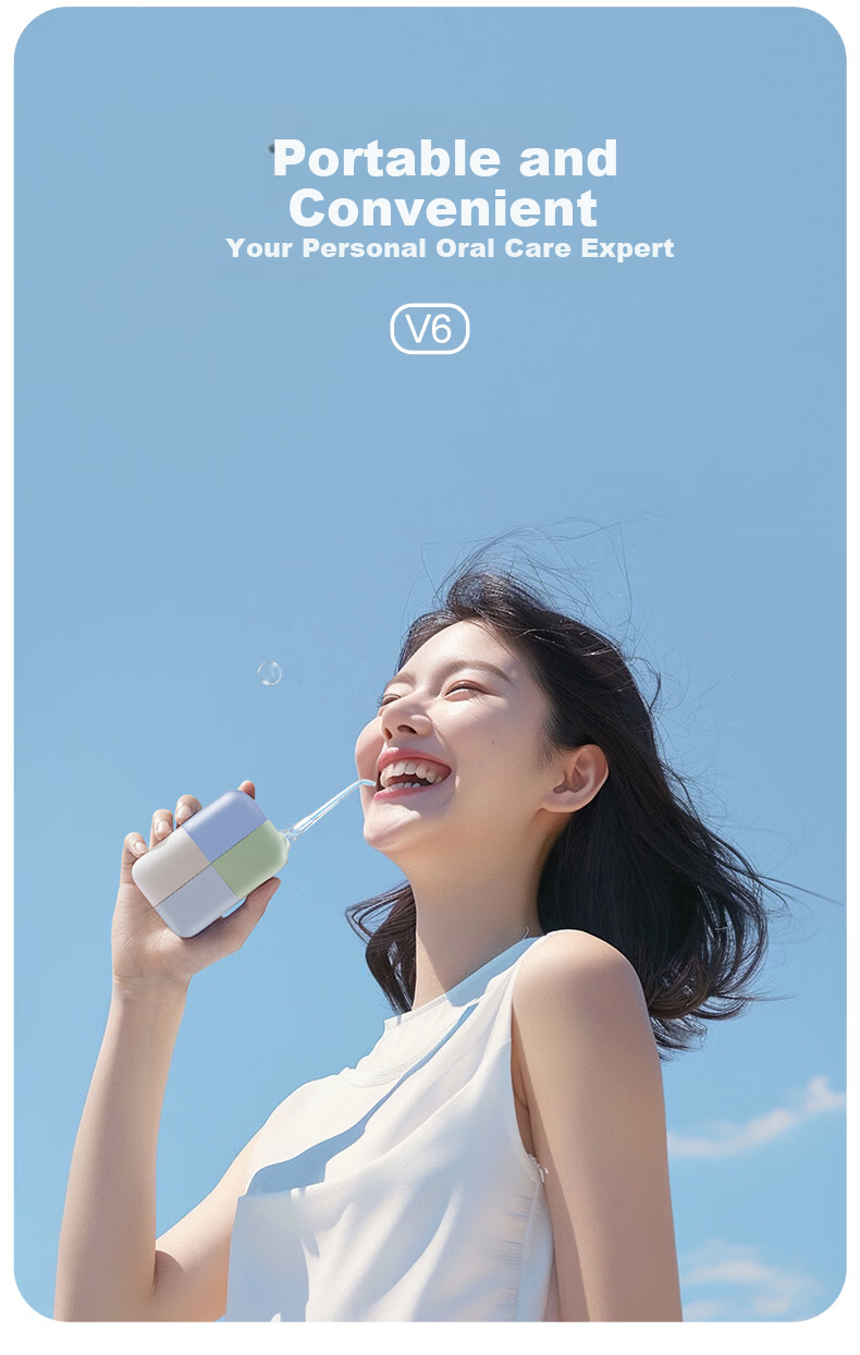Bayer [618 Lowest Price Sale] Professional Portable Handheld Ultrasonic Water Flosser Teeth Cleaning Device Set (M4+V6 Ocean Blue Dream) 9