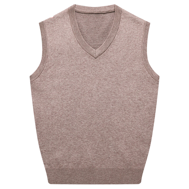 Hengyuanxiang Men's Knitted Vest Autumn Winter V-Neck Thickened Warm Sleeveless Sweater Dad Style Blue Green XL