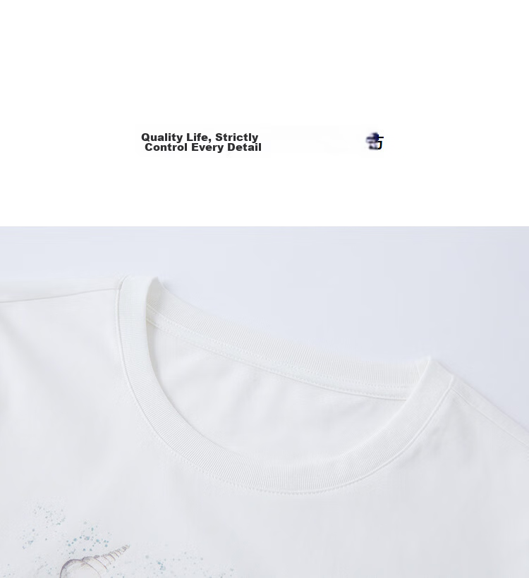Demana [Cool Feeling Sorona] Summer Fashion 3D Ceramic Starfish Handmade Beaded Slimming Concealing T-Shirt for Women Premium 15