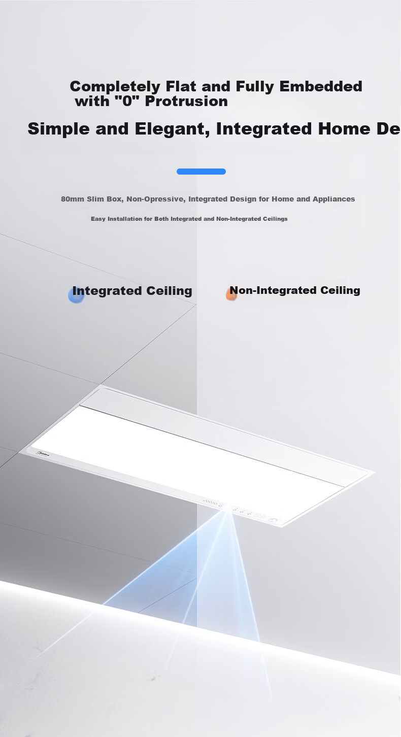 Midea Smart Bathroom Heater S Series Warm Air Lighting Exhaust Integrated Sterilization Deodorization Voice Warm Air Machine AI Human Sensor S3 Pro 13
