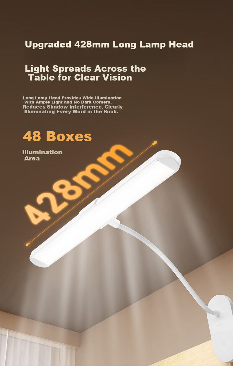Bull Clip-On Eye Protection Desk Lamp Adjustable Clip Light Bedside Reading Lamp for Students Dormitory Multi-Scene Use 5
