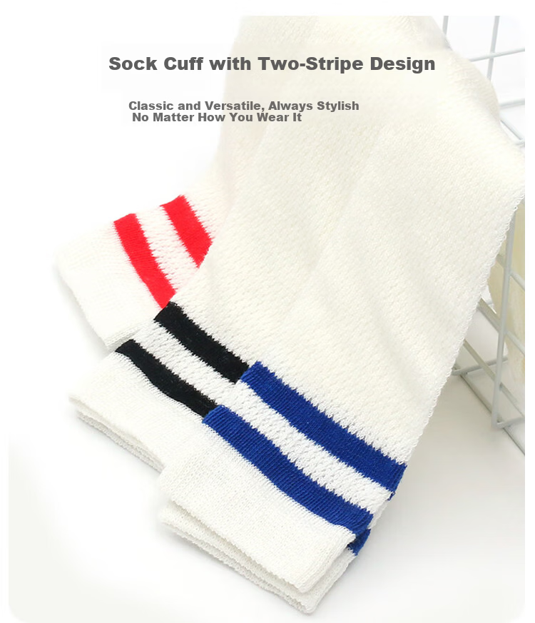 9i9 Children's Thin Long Socks Baby Knee-High Socks Boys and Girls Football Socks Student School Uniform Socks 3 Pairs F43 Stripes M 3-5 Years 5