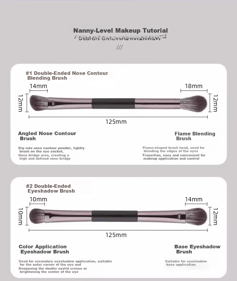 NHGAD Blush Brush and Eyeshadow Brush Makeup Brush Set Portable Multifunctional Nose Contour Makeup Brushes 7