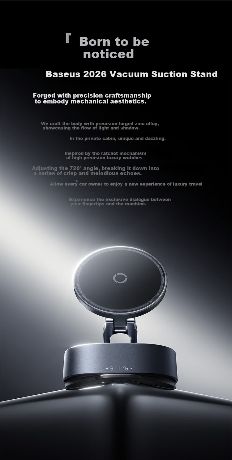 BASEUS [No Trace Vacuum Adsorption] Car Phone Holder Magnetic Dashboard Suction Cup Car Navigation 2026 New Model 2