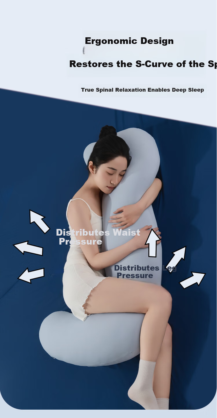 YUZHAOLIN Pregnancy Side Sleeping Leg Pillow Ergonomic Long Body Bolster Pillow for Men and Women, Removable and Washable 6