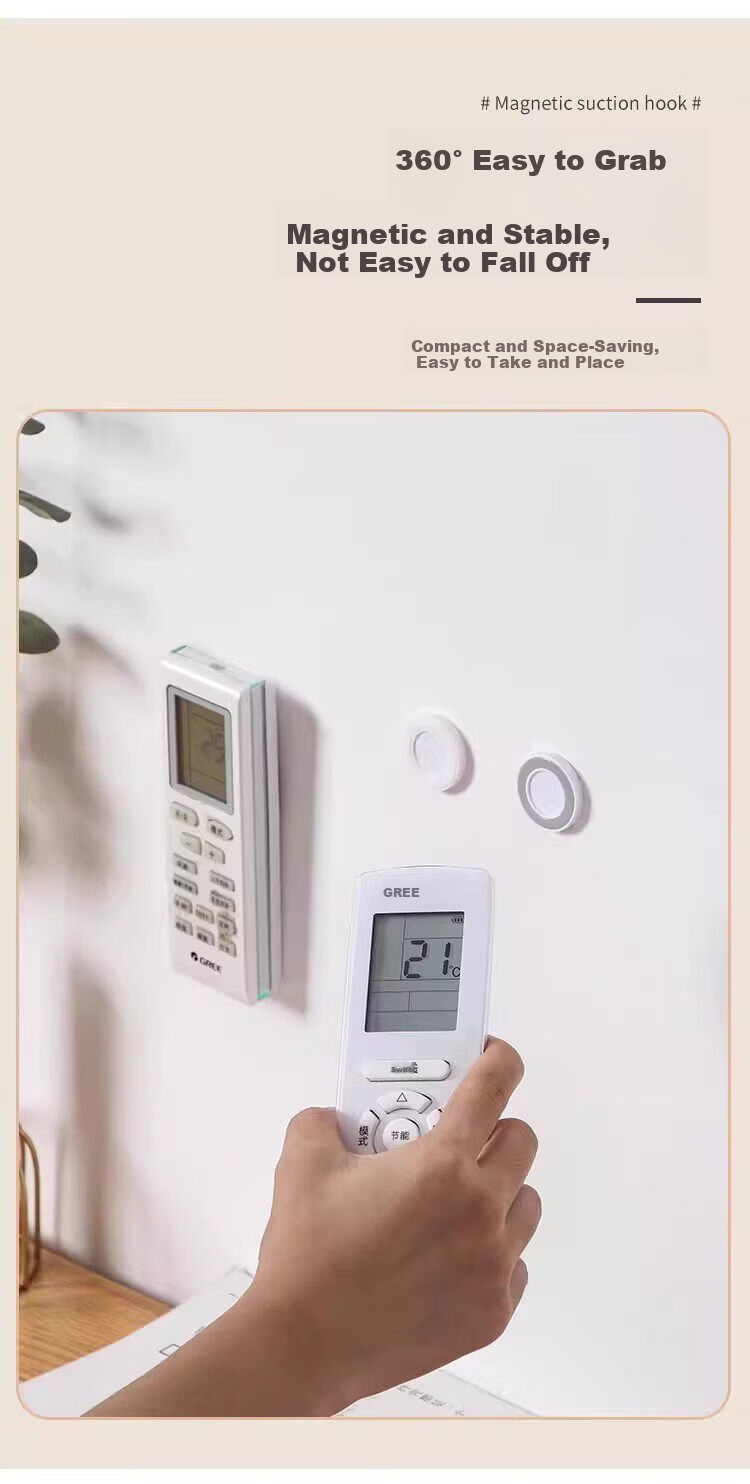 Hakkai Bird Remote Control Magnetic Wall Mount Storage 10 Magnetic Adhesive Hooks Strong Suction Wall Fixer No Drilling Required 2