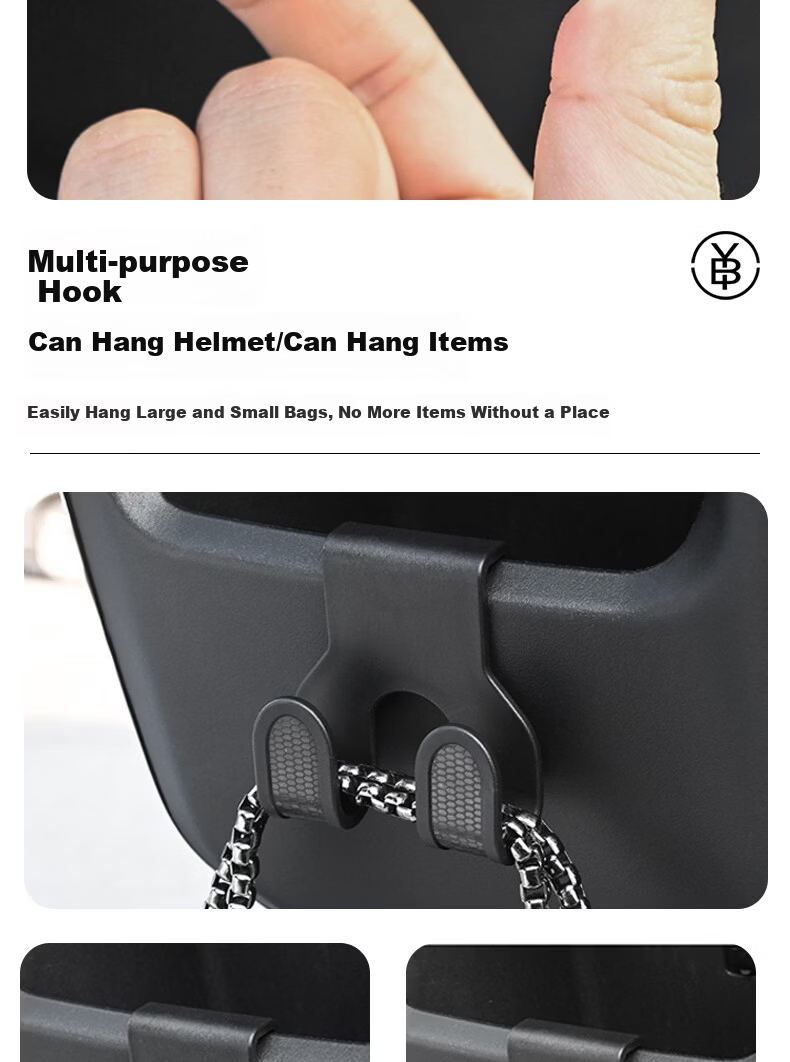 Bingyou Electric Vehicle Hook Storage Box Hanging Hook Food Delivery Helmet Holder Motorcycle Battery Vehicle Suspension Hook 9