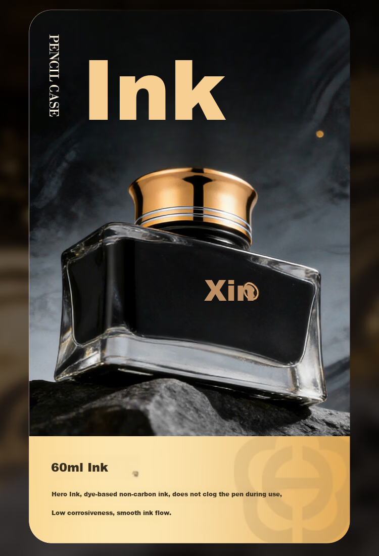 HERO Premium Luxury Fountain Pen Signature Pen Graduation Gift Student Birthday High-End Stationery Office E221 TAMA Cloud Gift Box 10