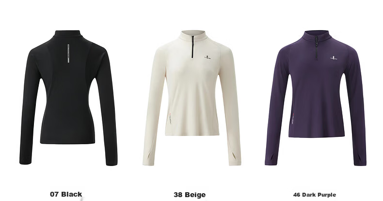 Biyinlefen Lightweight Sun Protection 2026 Spring New Women's Sports Casual Simple Stand Collar Long Sleeve T-Shirt 25