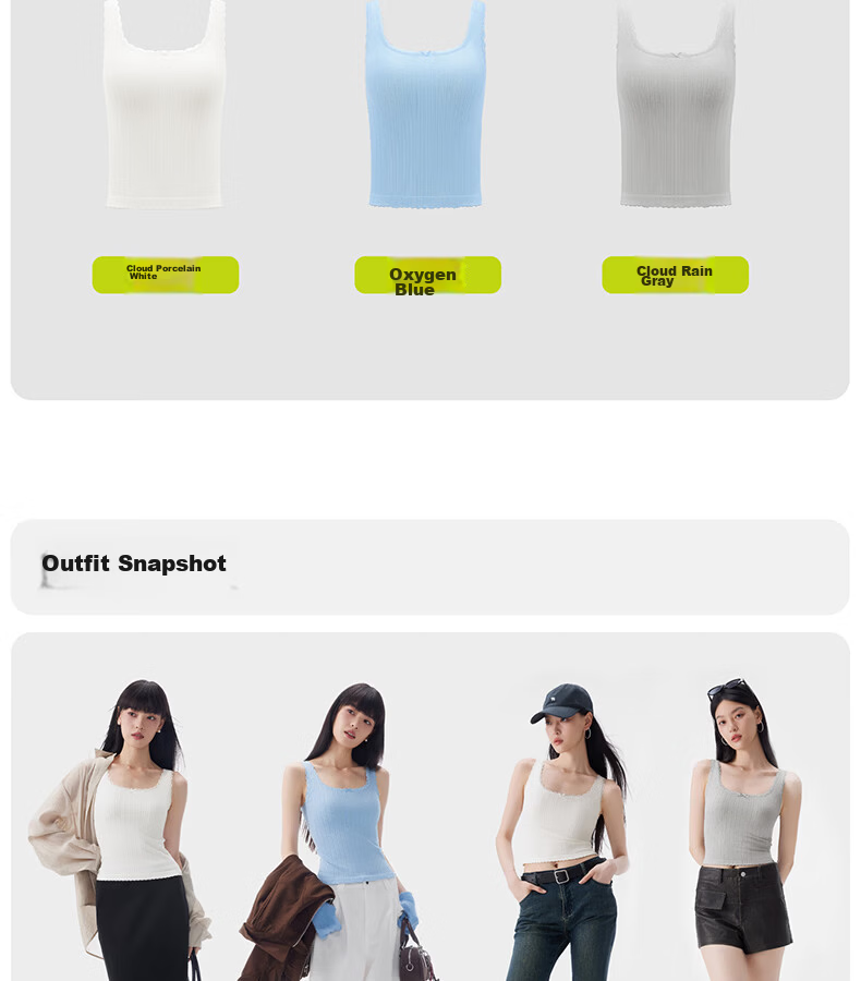 Half Lace Padded Vest Camisole Slim Fit Back Coverage Side Breast Support Bra Integrated Oxygen Blue (Short) M 43