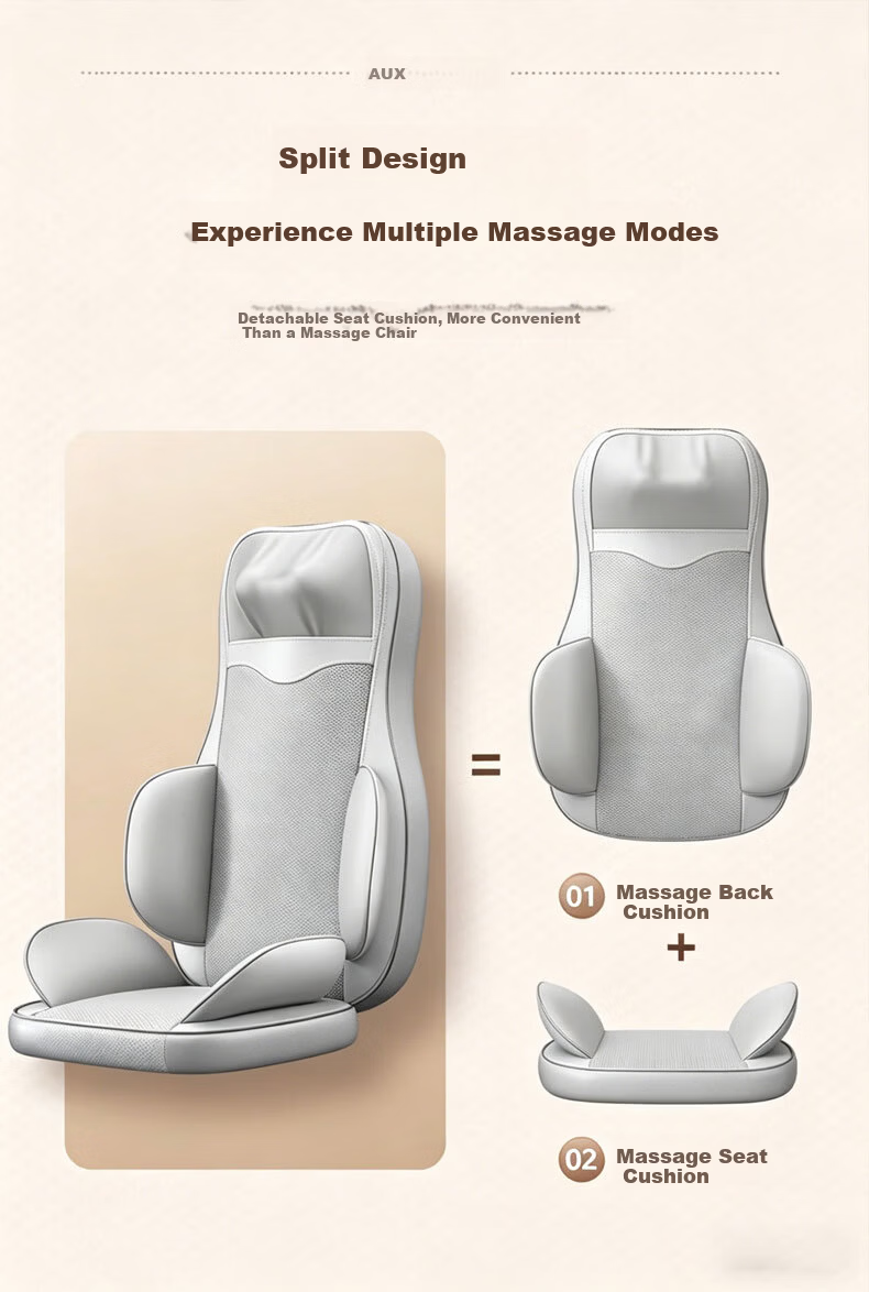 AUX WP-SCK1 Massage Cushion Pad Neck Massager Shoulder Waist Back Kneading Massager Gift for Parents and Girlfriend Birthday Holiday 12