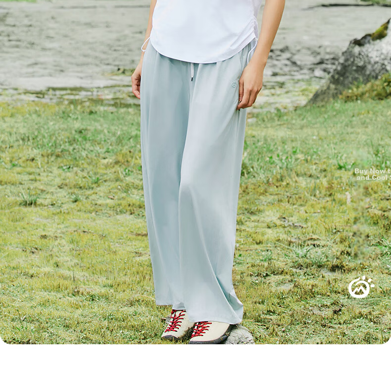 TECTOP Casual Pants Lightweight Outdoor Loose Breathable Solid Color Long Pants 2422138ZZ Women's Pink XL 2