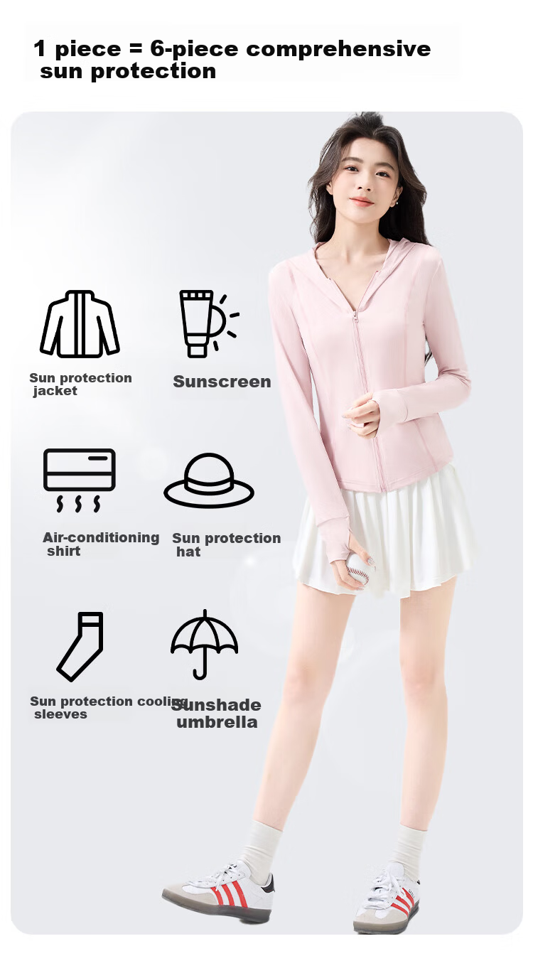 Miiow Ice Silk Sun Protection Jacket UV Protection Hooded Sun Shirt Summer Beach Skin Jacket 2026 New Women's UPF300+ 2