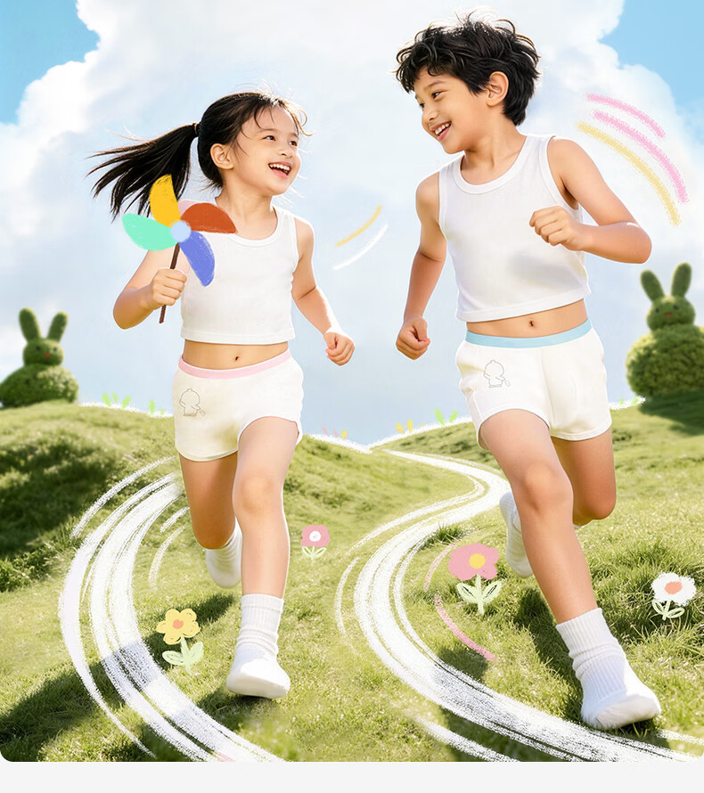 Deyou Kids Disposable Underwear 3-6-12 Years Girls Youth Cotton Crotch 10A Antibacterial Daily Use No Wash Size S 5 Pieces 6