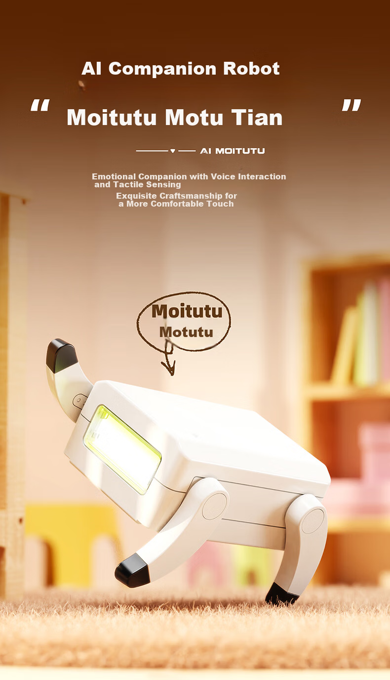 MOITUTU Intelligent Robot Dog Electronic Pet Desktop Companion AI Robot Toy Birthday Holiday Gift 5