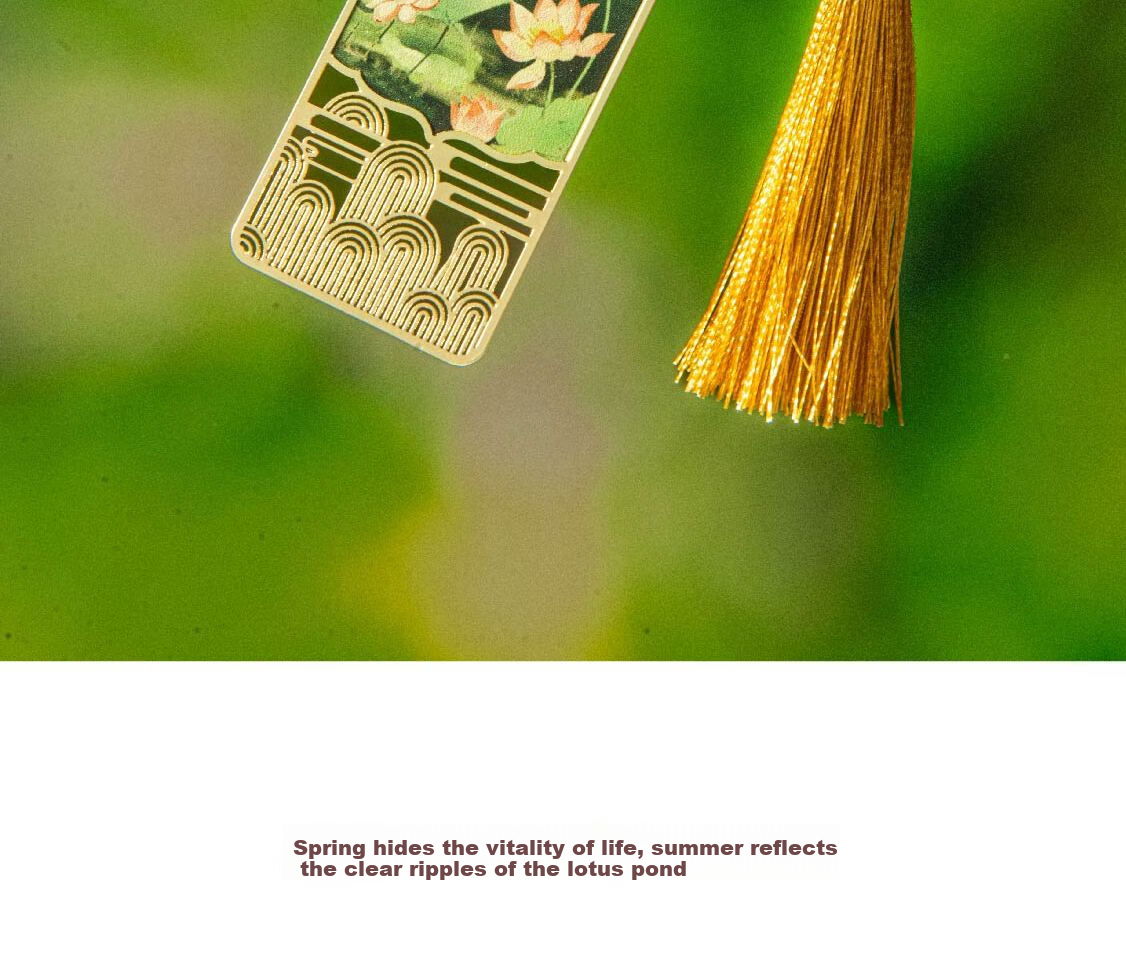 Peking University Cultural Creative Stationery Four Seasons Yanyuan Bookmark Set Beijing Souvenir Peking University Commemorative Children's Day Gift 7