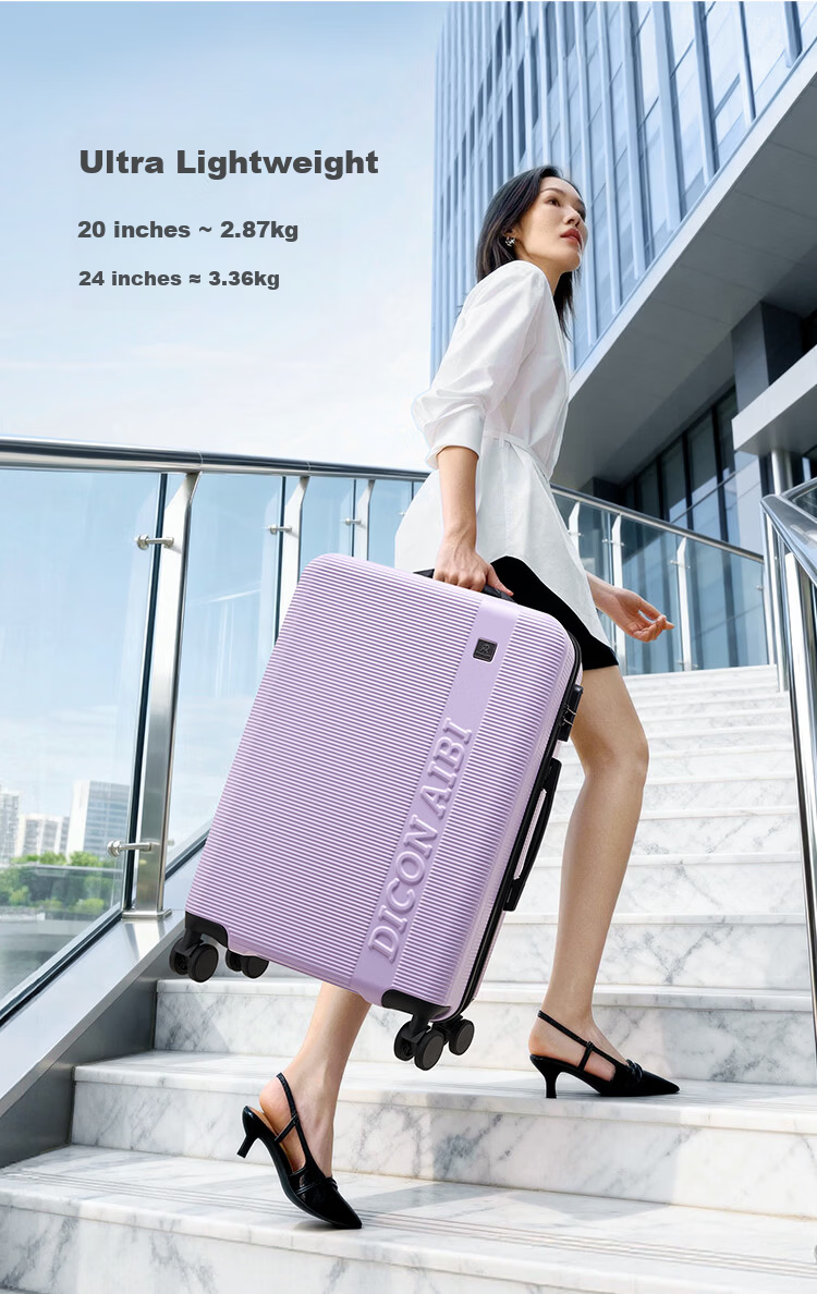 DICON AIBI 20-inch Carry-on Luggage High-Quality Durable Large Capacity Lightweight Travel Suitcase with Trolley and Password Lock 4