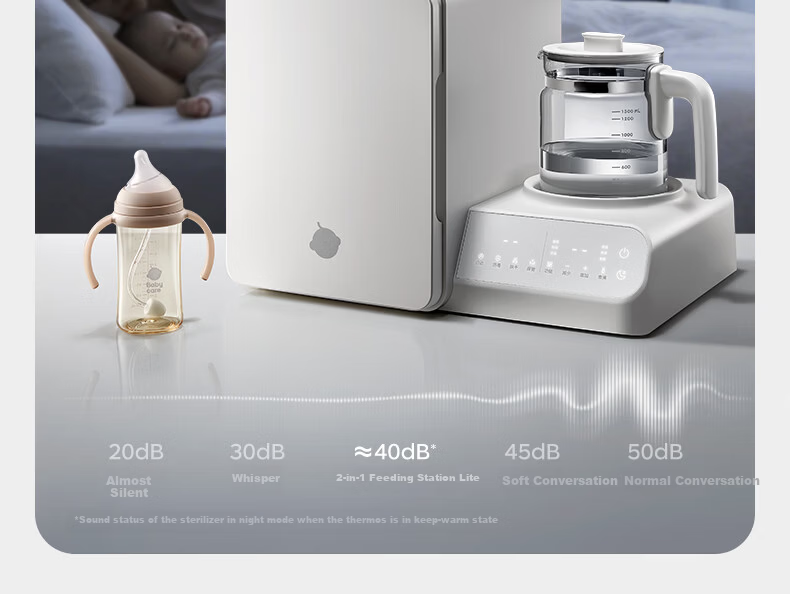 Babycare UV Sterilizer and Thermostatic Kettle 2-in-1 Baby Sterilizer and Milk Warmer Feeding Station Lite 28