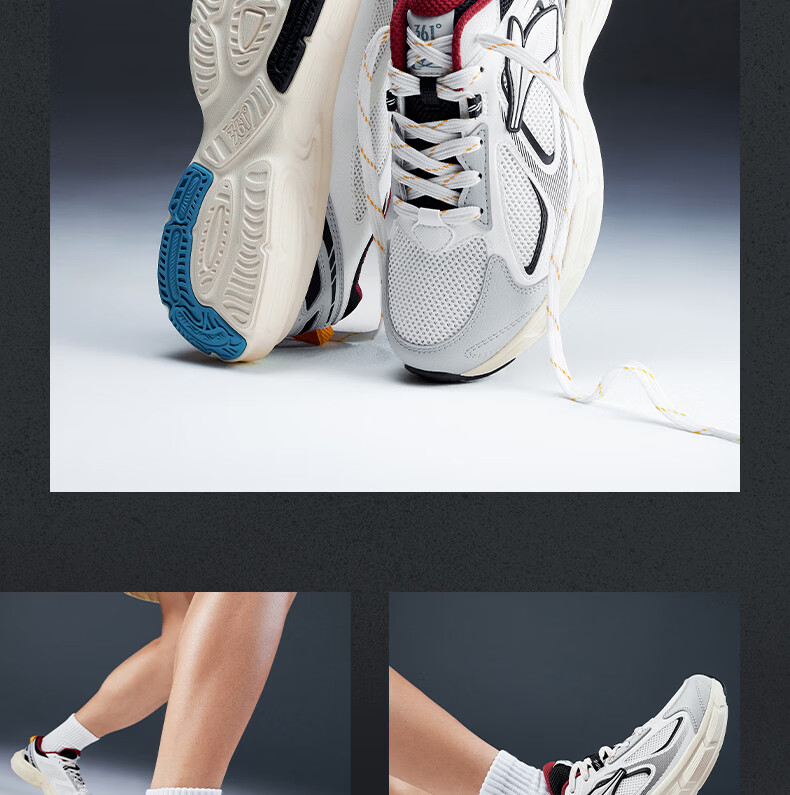 361° Guangwo Men's Autumn Outdoor Sports Casual Shoes, Breathable Commuter Thick-Soled Retro Dad Shoes, 672636773-3 28