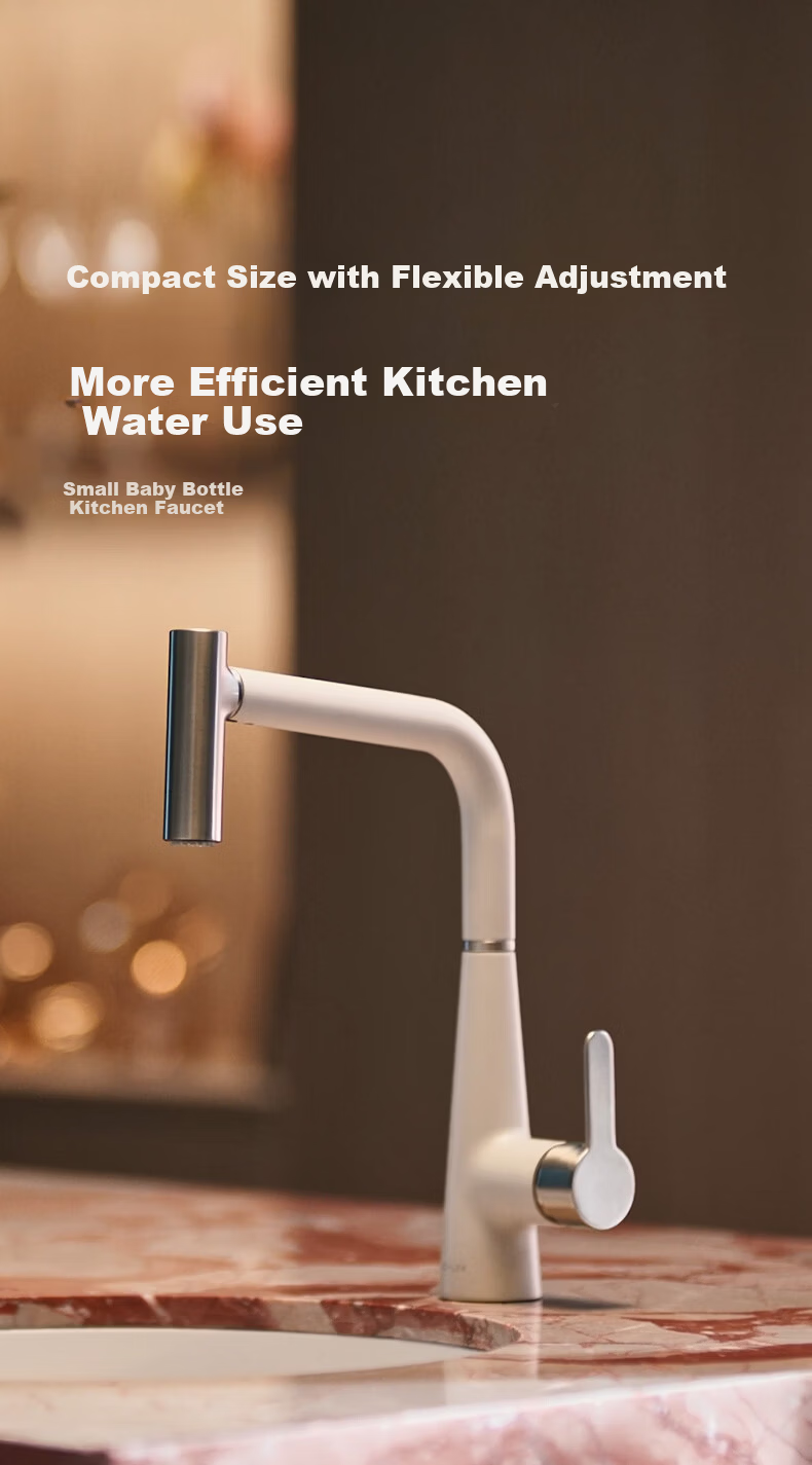 KOHLER Heming Kitchen Faucet Pull-Out Rotatable Adjustable Hot and Cold Water Polished Chrome 1