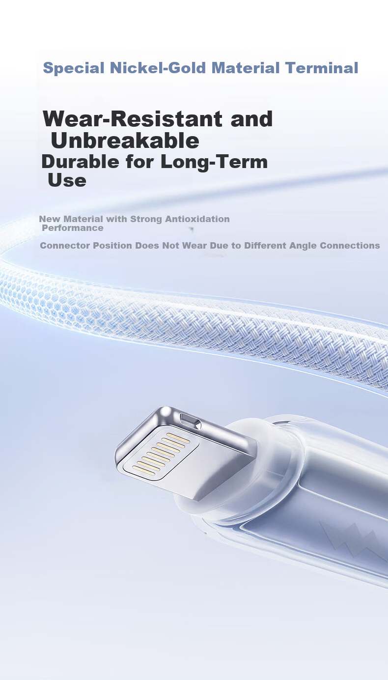 Oumake Apple Charging Cable Compatible with Original iPhone 13 Pro Max 14 X 12 Fast Charging Data Cable Car Charger Fast Charge [Apple 6-14 Fast Charge] Ice Blue - 1.5m 9