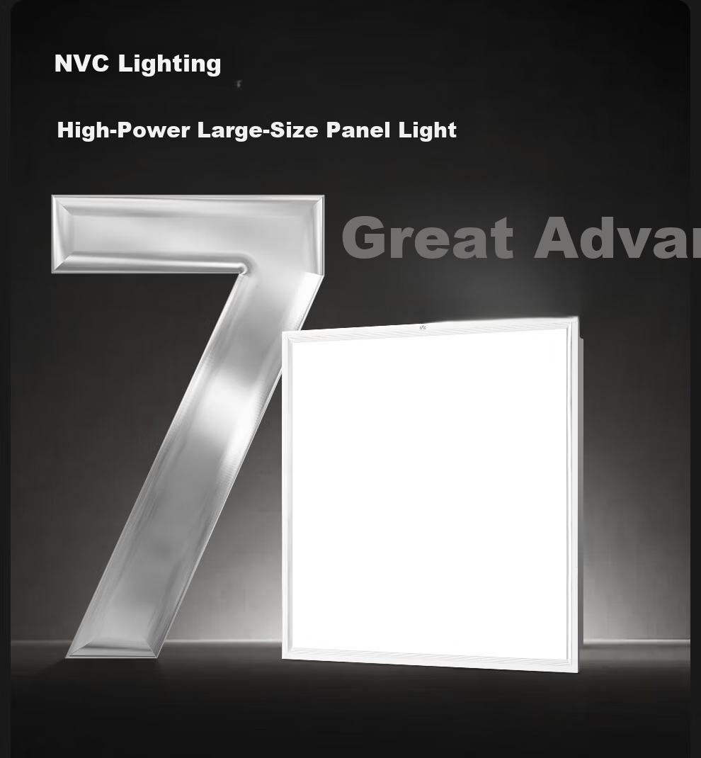 NVC Kitchen Light Aluminum Buckle Plate Integrated Ceiling High Power Office Commercial Project 600x600 LED Panel Light 50W 2