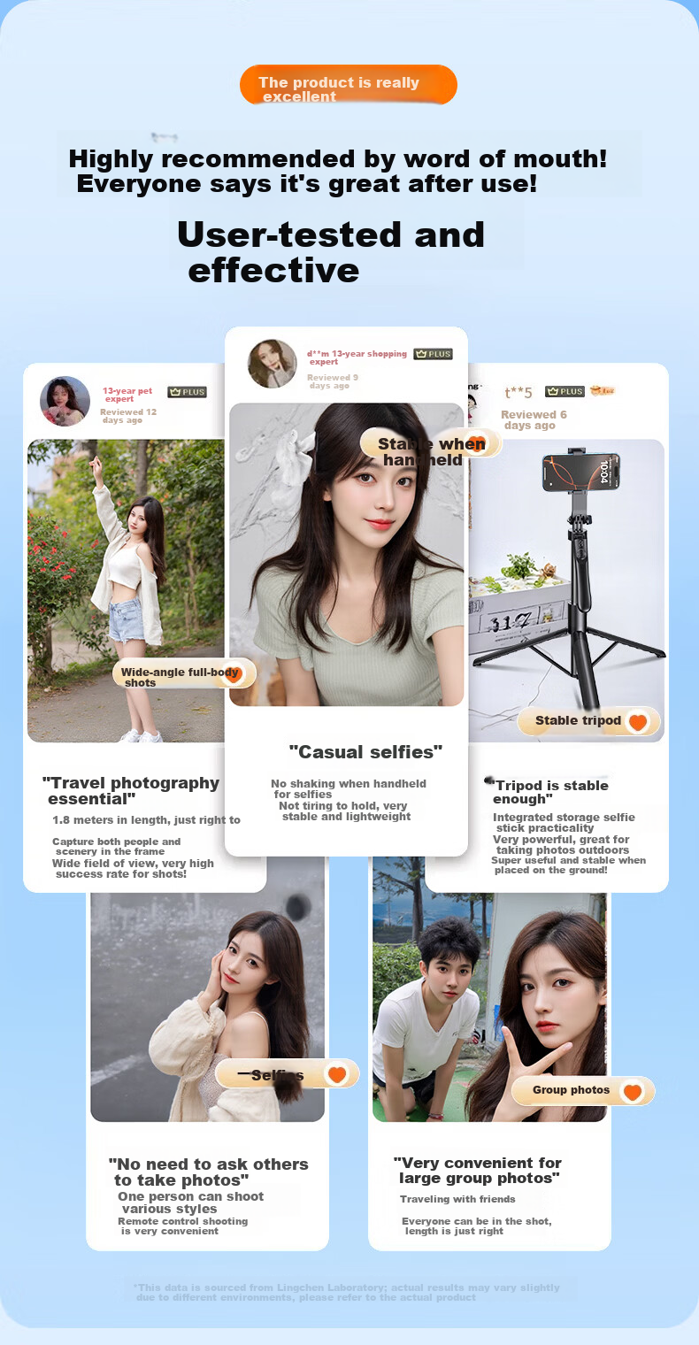 Lingchen 1.88m Professional Selfie Stick Tripod Phone Holder Floor-Standing Selfie Device 360° Rotating Stabilizer Bluetooth Remote Control Travel Live Streaming Stand Single Light Version 3