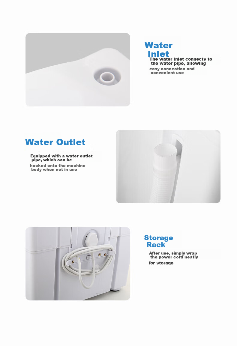 Little Duck Brand Trendy Home Appliance 6kg Large Capacity Powerful Spin Dryer Semi-Automatic Spin Drying Tub for Dormitory and Rental Use 10