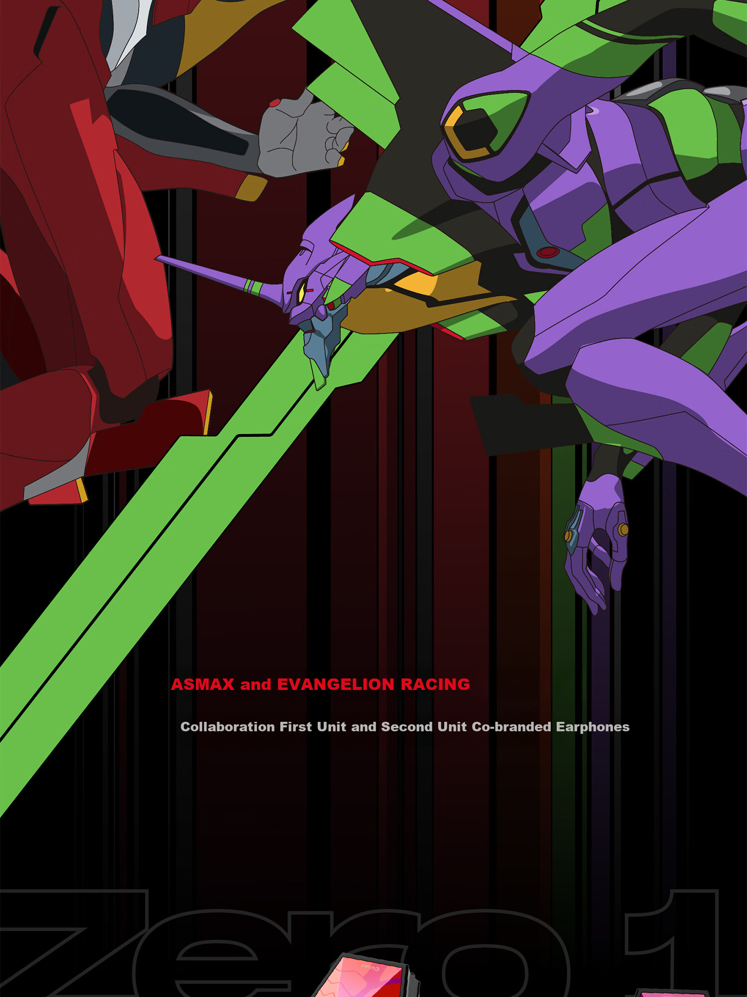 ASMAX & EVA Helmet Bluetooth Headset High-End Motorcycle Riding Professional Noise-Cancelling Evangelion Unit-02 Edition 2