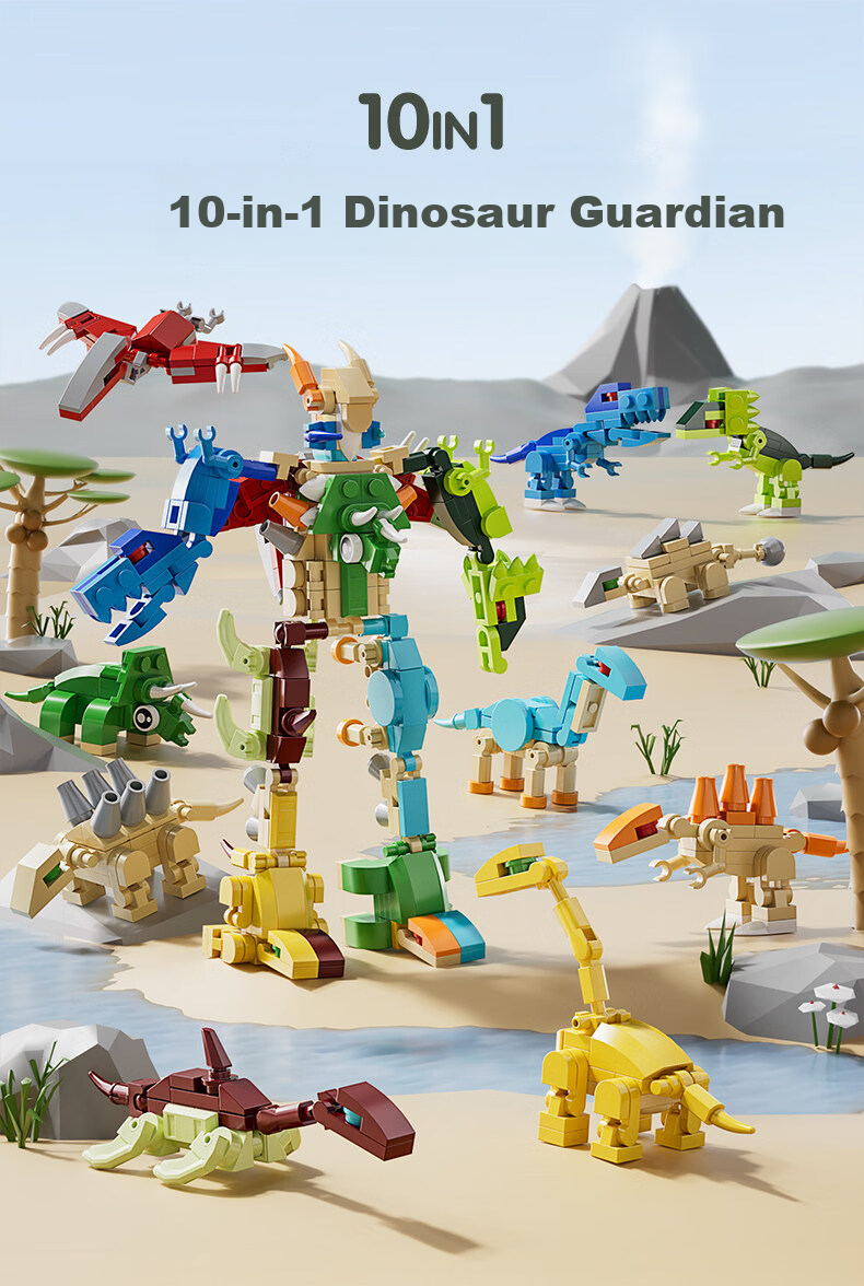 JEPPE Dinosaur Toy Blind Box Small Building Blocks Student Prize DIY Assembly Kids Kindergarten Children's Day Gift 1