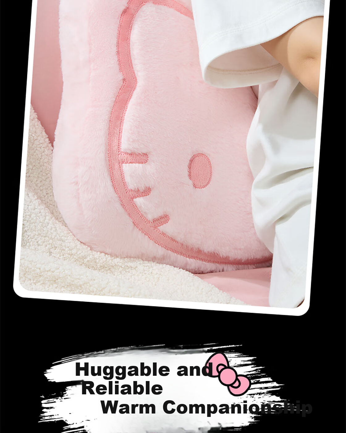 MINISO Sanrio Family Series Hello Kitty No.18 Large Head Pillow Sofa Cushion Birthday Gift Pink 6