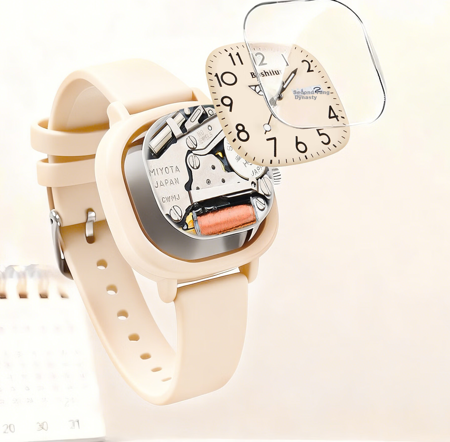Bausch & Lomb Silent Quartz Exam Watch for Female Middle and High School Students, Time-Only, Gift for Girls 12