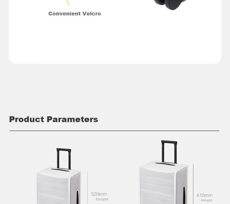 90 Points Luggage Dust Cover Rhine River PRO Series Thickened Protective Cover for Checked Luggage 26 Inch 12