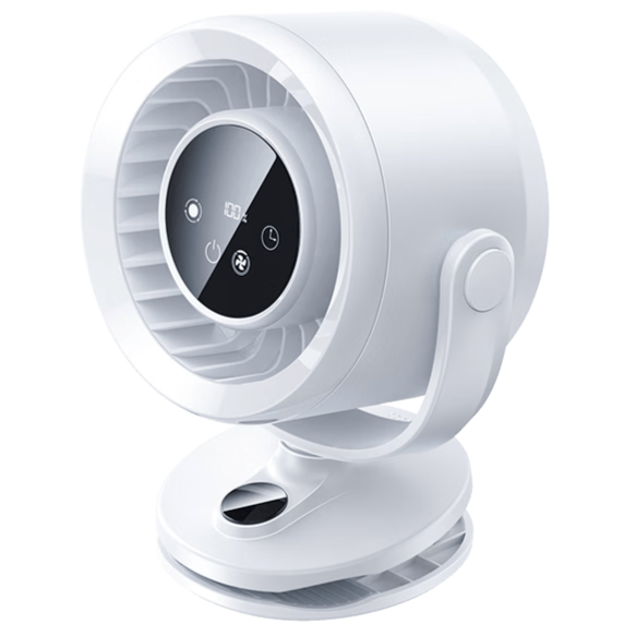 Capeden High-Speed Silent King Automatic Oscillating Desktop Mini Fan USB Dorm Office Outdoor Clip Stroller Rechargeable Powerful Long Battery Life Wall-Mounted S600 White