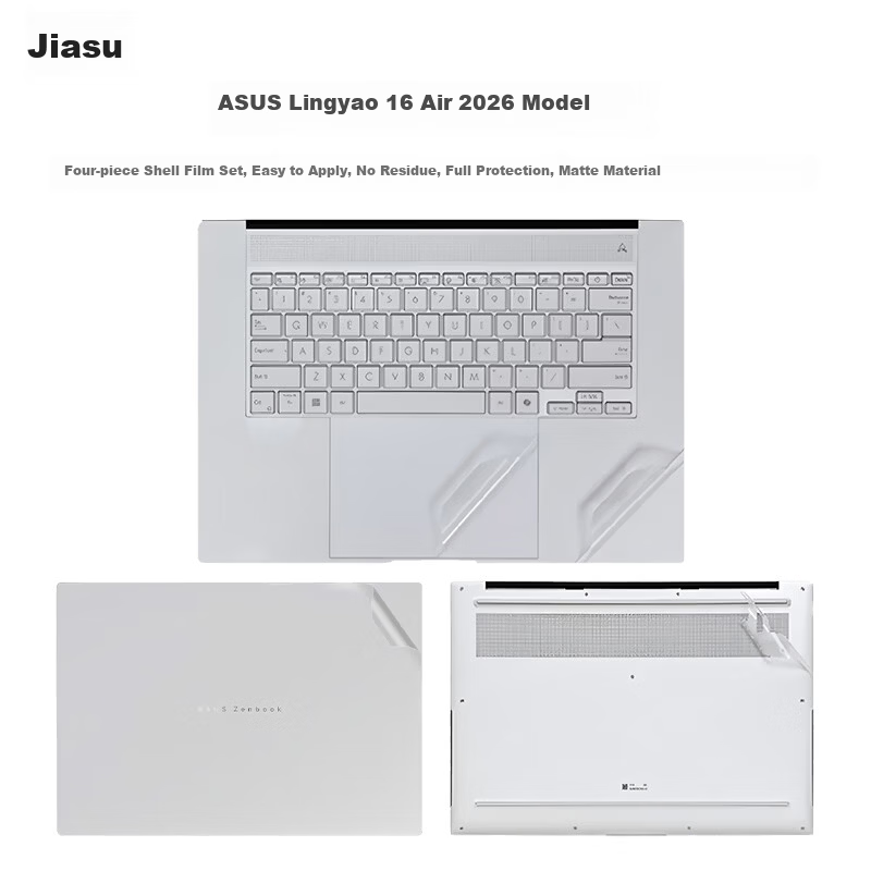 Jiasu Asus Lingyao 16 Air 2026 Edition 16-inch Laptop Shell Protective Film Scratch-Resistant Durable Skin Sticker