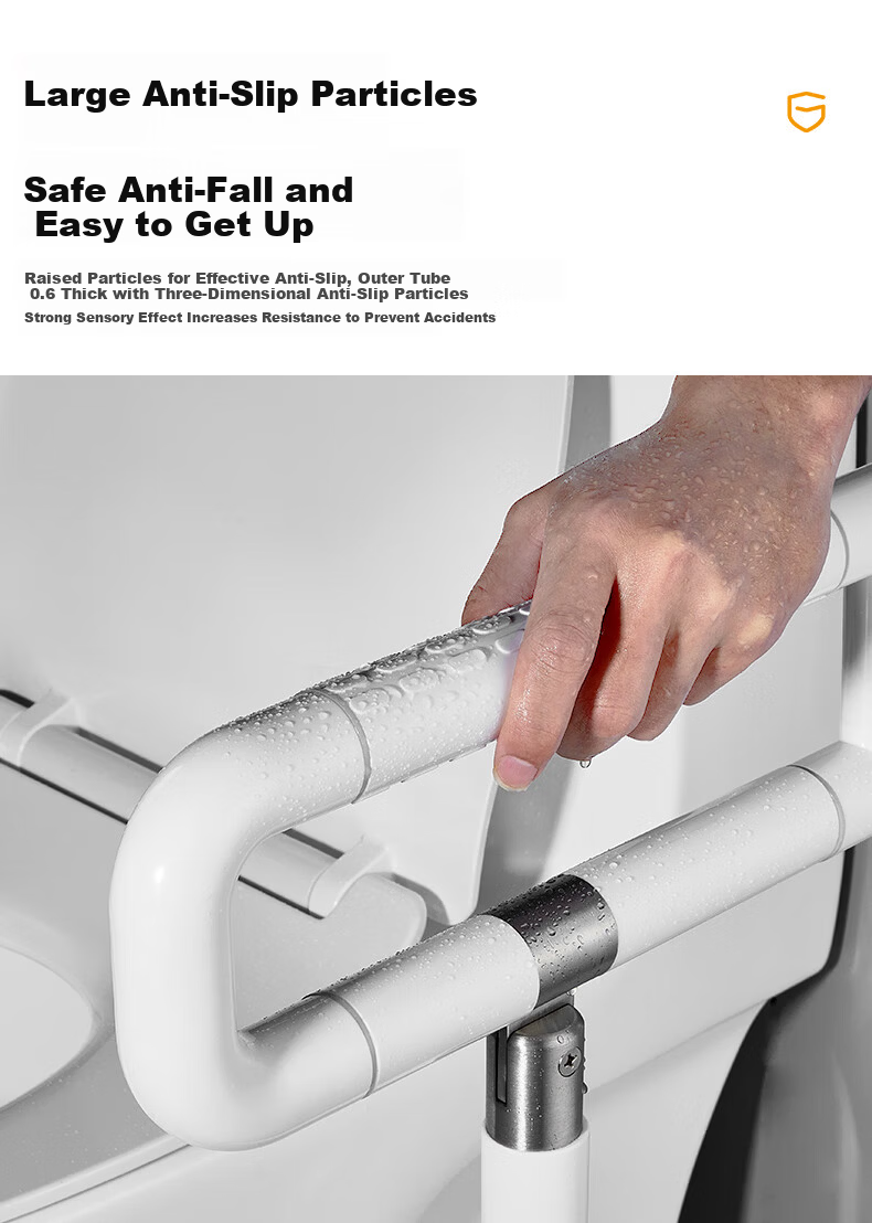 Meiruide T-Shaped Up-Flipping Toilet Support Handle, Bathroom Handrail, Barrier-Free Elderly-Friendly Toilet Handle, 70cm TY-MF 2