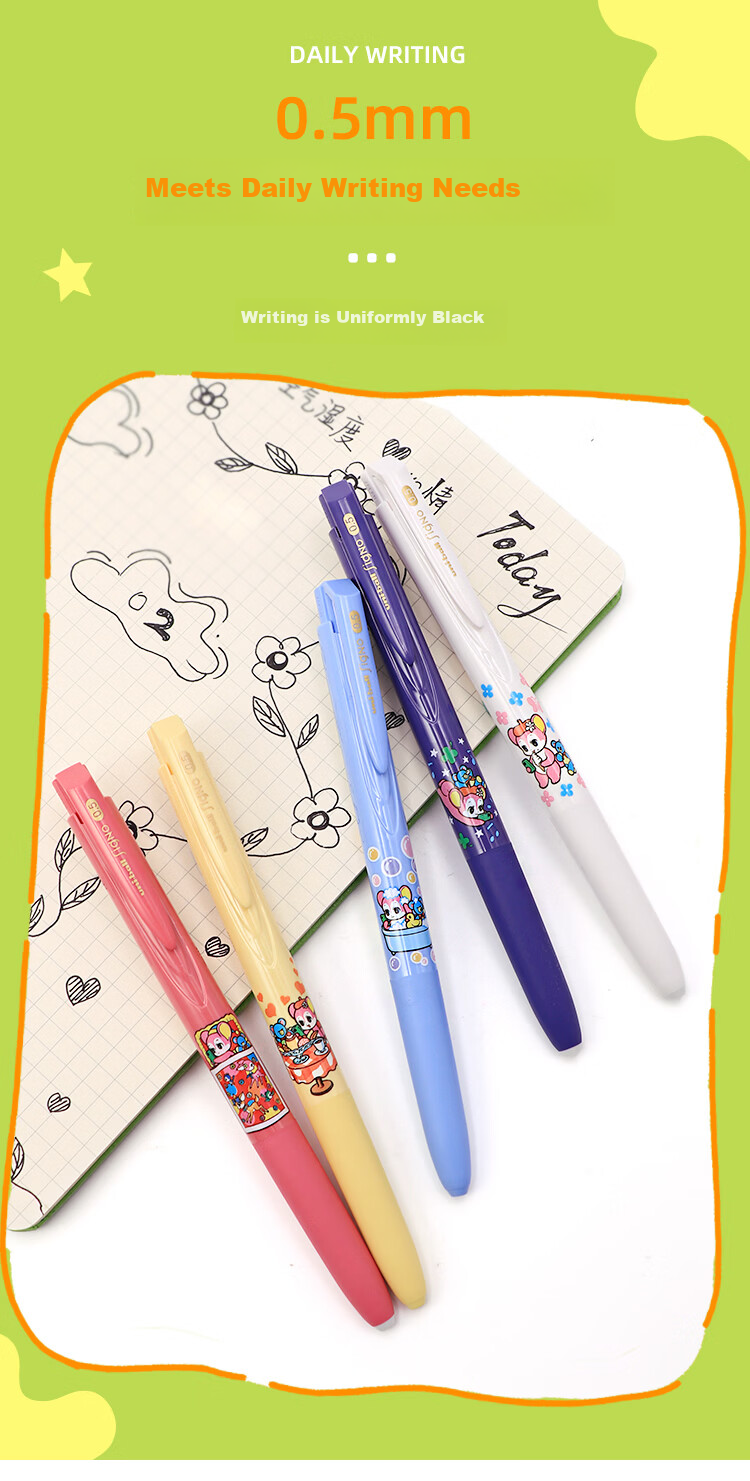 Uni Mitsubishi UMN-185NCSK Low Damping Click Black Gel Pen 0.5mm Black Ink Signature Pen Business Student Water-Based Pen Limited Edition Bubble Bath 4