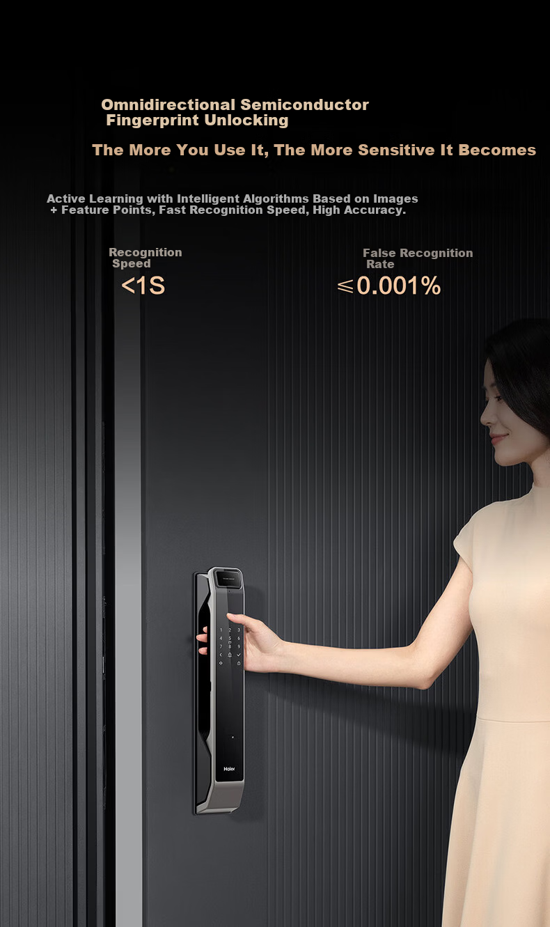 Haier Smart Door Lock Fingerprint Password Anti-theft Lock P360 4
