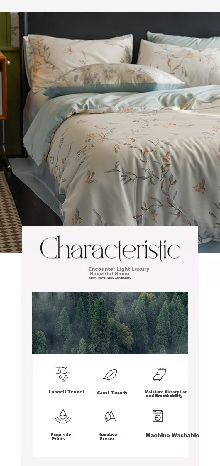 MUJI A-Class 60s 100% Cotton Duvet Cover Single Piece All Cotton Bedding Duvet Cover 200x230cm Twilight Gray 4