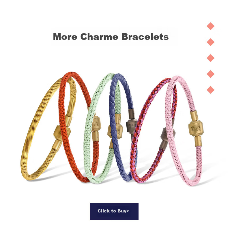 CHOW SANG SANG Woven Bracelet Colorful Adjustable Fiber Cord Charme Bead Roselle Red AZ24 8