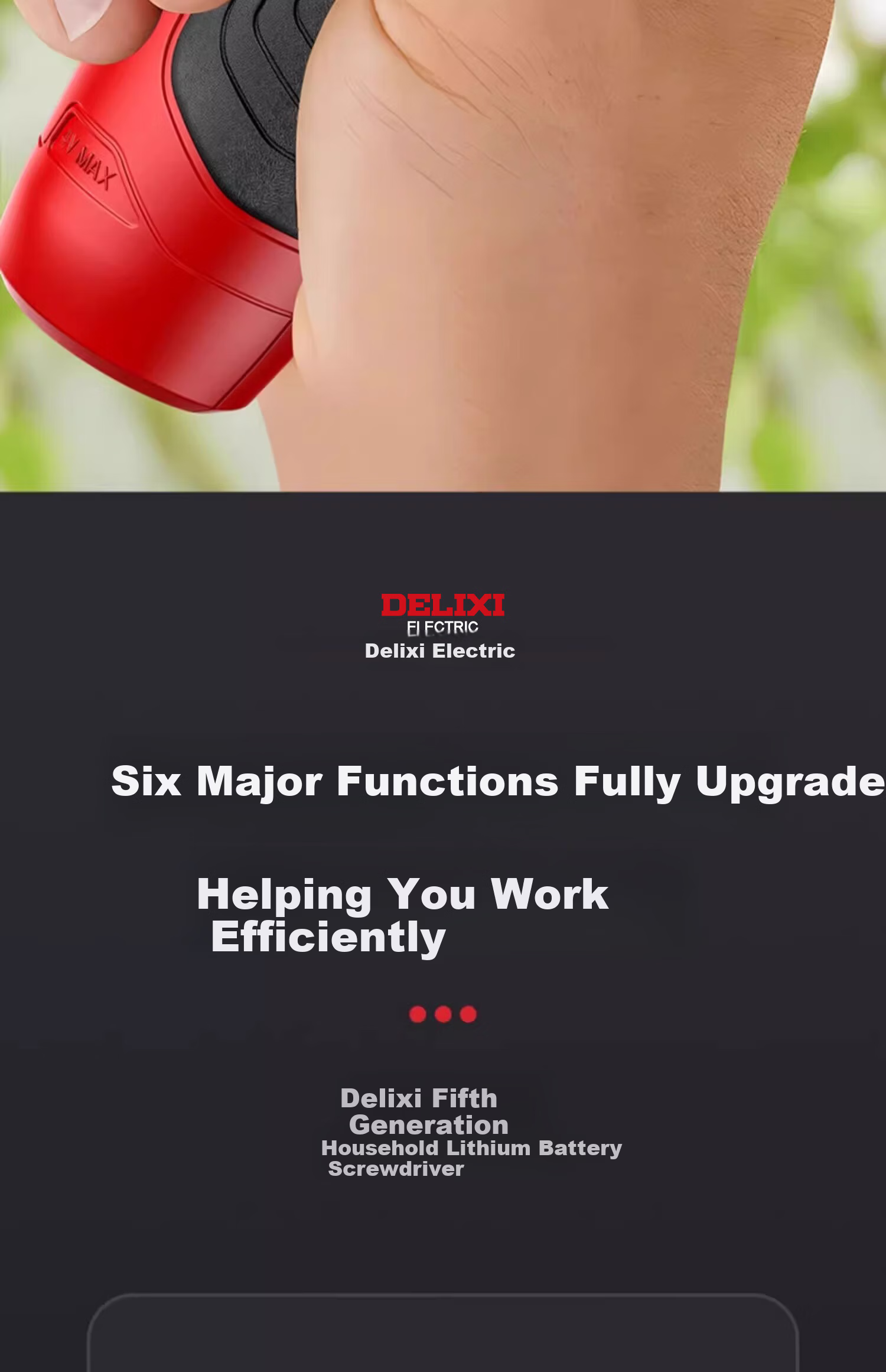 DELIXI ELECTRIC Cordless Electric Screwdriver Small Household Set Strong Magnetic Multi-Function Electric Screwdriver 1