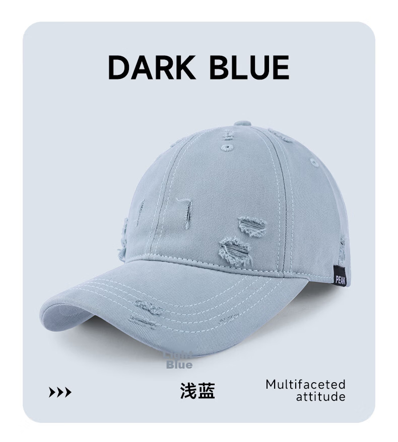 Peak Duckbill Cap Couple Outdoor Cycling Sun Protection Hat Trendy Cool Street Dance Youth Fashion American Vintage Distressed Baseball Cap 20