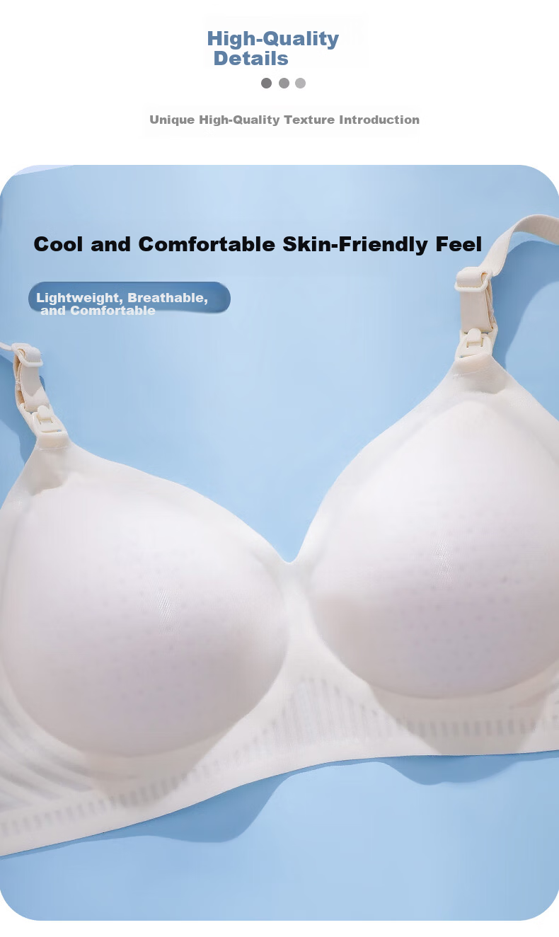JOYNCLEON Maternity Nursing Bra Summer Thin Pregnant Women Breastfeeding Special Champagne L Jwx158828 11