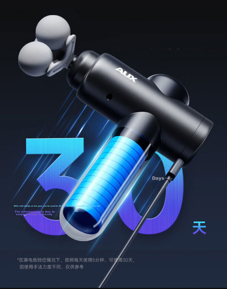 AUX Fascia Gun P10B 3-Head Neck Massager Shoulder Neck Waist Back Leg Massager Deep Muscle Relaxation Mini Portable Neck Fascia Gun Gift for Dad Tapping Massager Gift 6