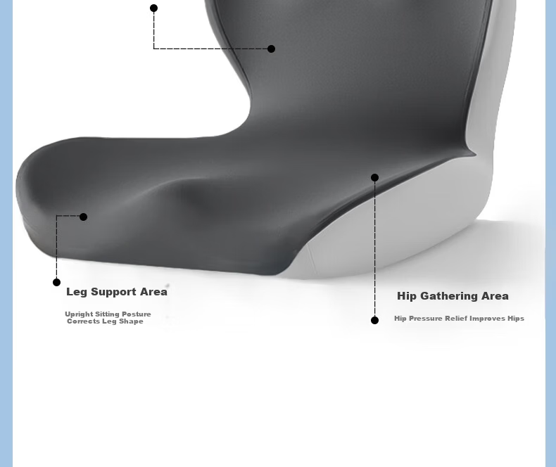 Meiwu Craftsman Memory Foam Student Seat Cushion with Backrest Integrated Classroom Cushion Anti-Pain Dormitory Sitting Pad 18
