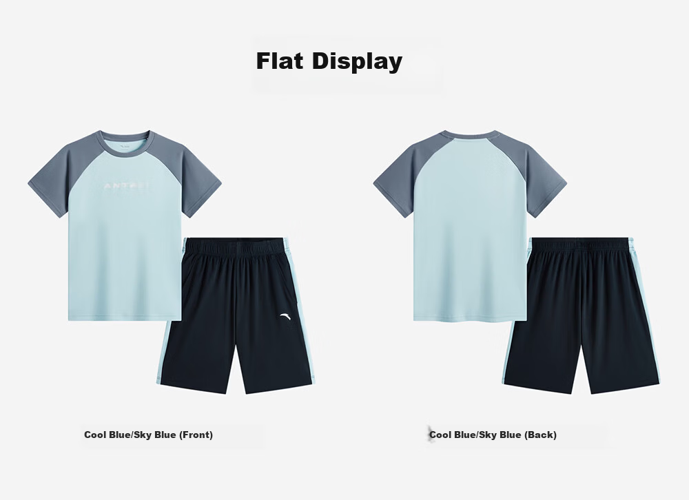 Anta Kids Sports Quick-Dry Set 2026 Summer Short Sleeve and Shorts Moisture-Wicking Breathable Comfortable A72625712 17
