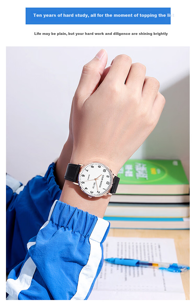 COJR Civil Service Exam Silent Mechanical Quartz Watch for Students Men and Women Allowed in Exam Room 5
