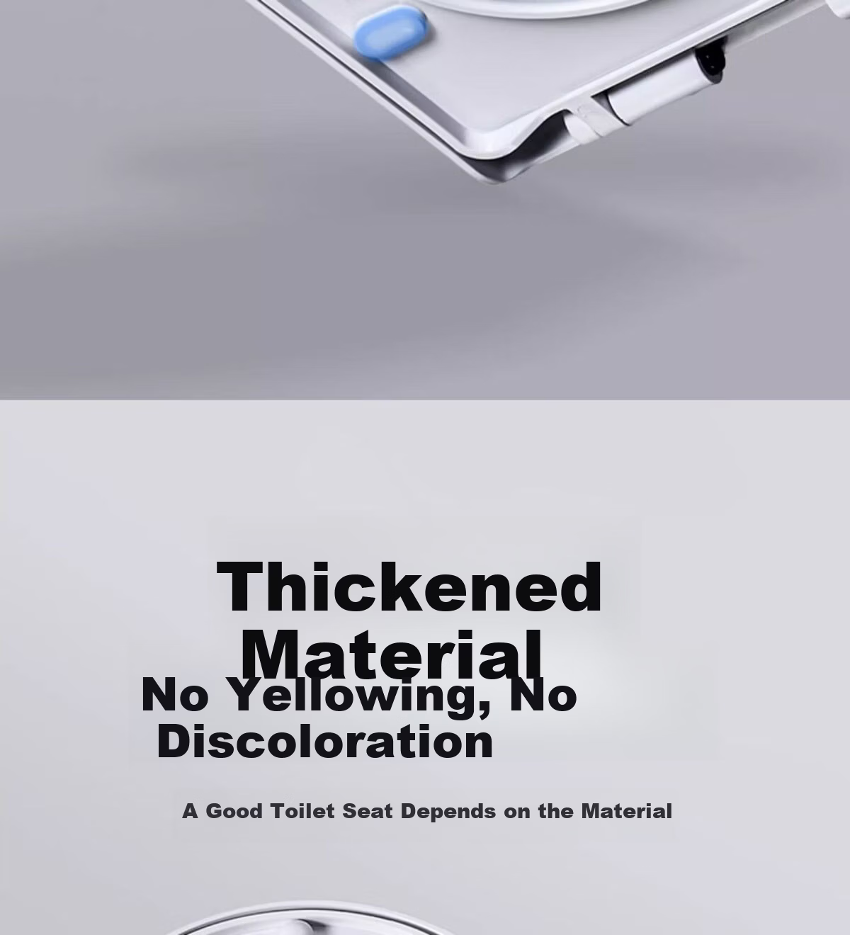 Taoshi V-Shaped Universal Toilet Seat Cover Double Slow-Closing Extra Thick Household Old-Style Toilet Lid 8
