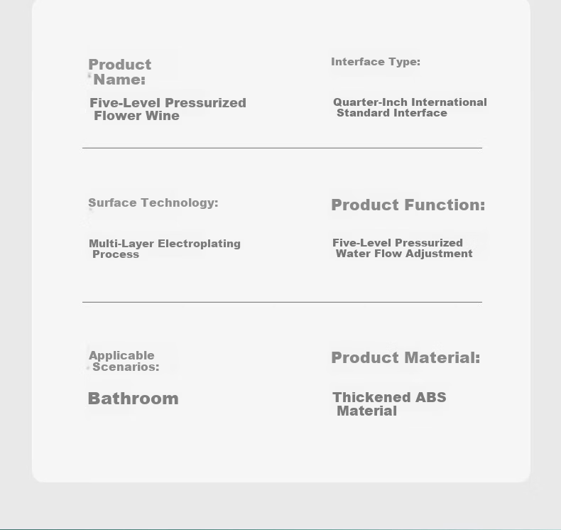 Baihan High-Pressure Shower Head Set with Powerful Water Flow, Filter, Multifunctional Handheld Bathroom Showerhead 19